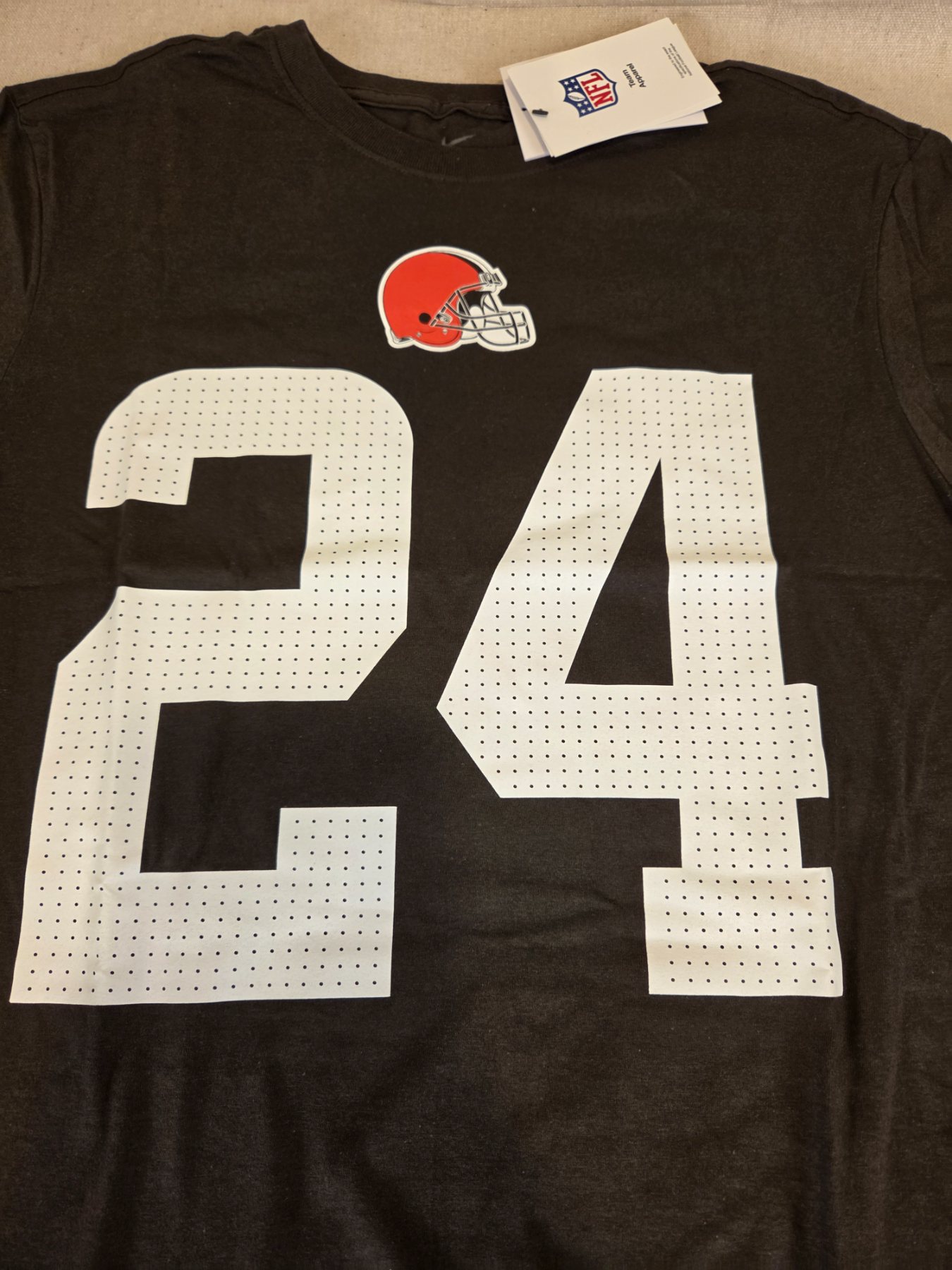 Nike Cleveland Browns Nick Chubb #24 T-Shirt Men's Medium Brown NFL - Image 2