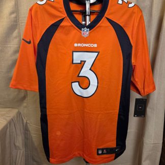 Nike NFL On Field Russell Wilson #3 Denver Broncos Jersey Medium Orange