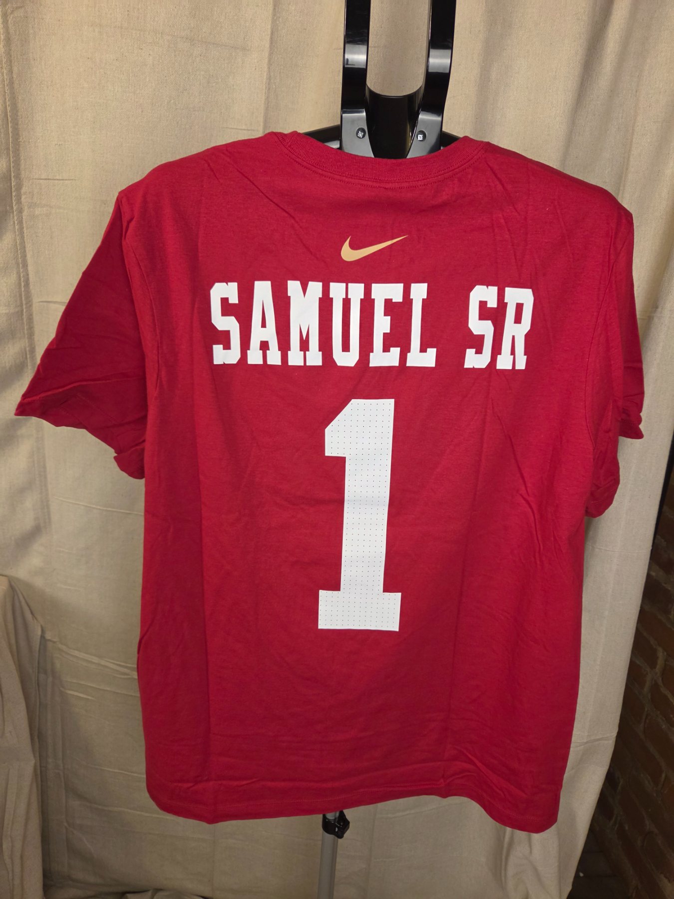 Nike San Francisco 49ers Deebo Samuel Sr #1 T-Shirt Men XL Red NFL - Image 3