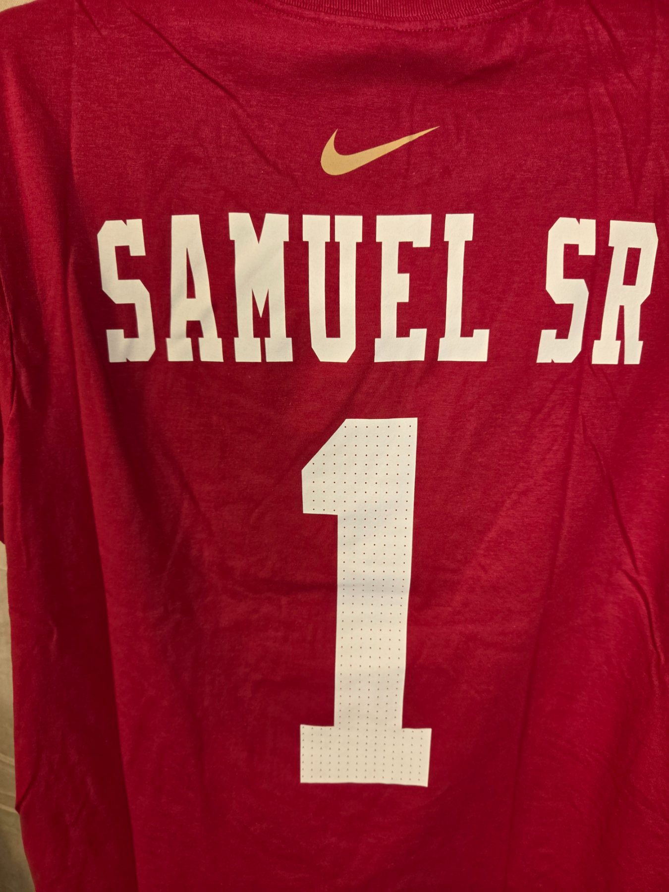 Nike San Francisco 49ers Deebo Samuel Sr #1 T-Shirt Men XL Red NFL - Image 4