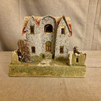 Vintage Christmas Putz House Paper Mache Collectible