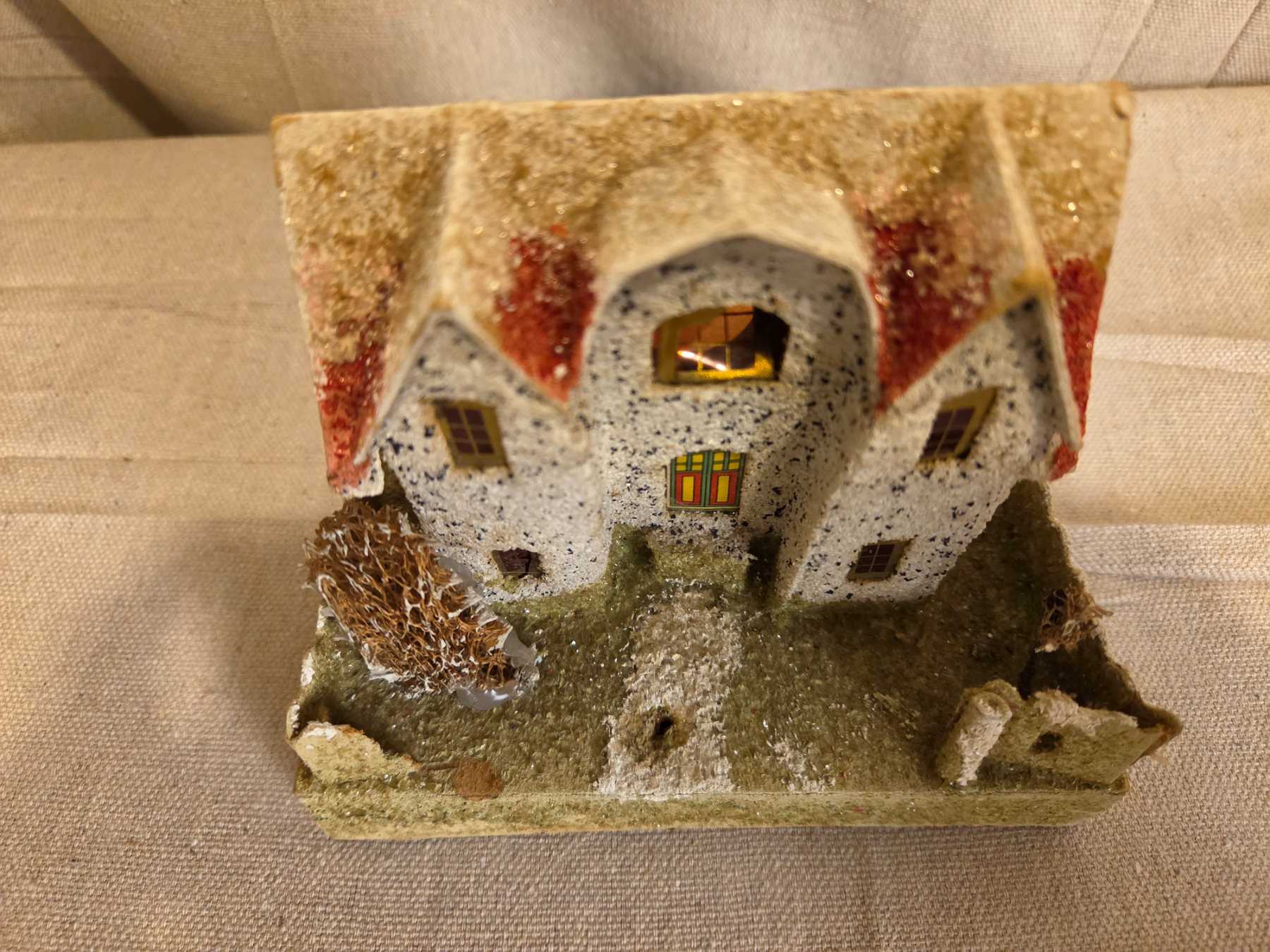 Vintage Christmas Putz House Paper Mache Collectible - Image 3