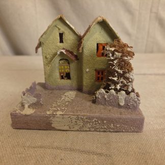 Vintage Japanese Putz House Christmas Village Paper Mache Cottage