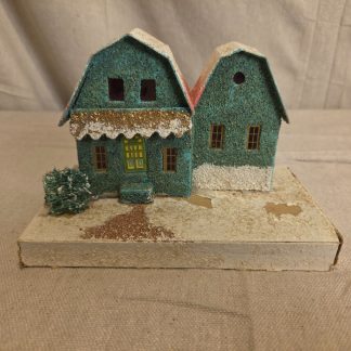 Vintage Japanese Putz House Christmas Village Paper Mache Cottage