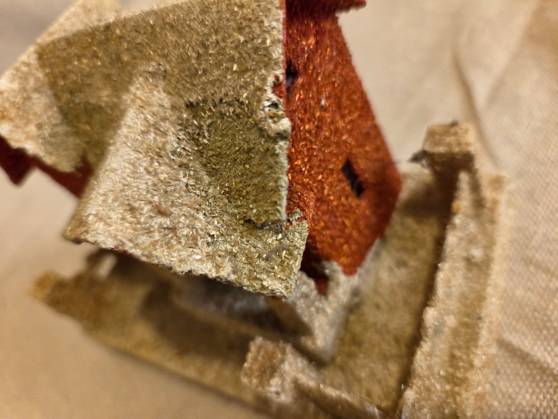 Vintage Christmas Putz House Cardboard Glitter Japan Village Decor - Image 4