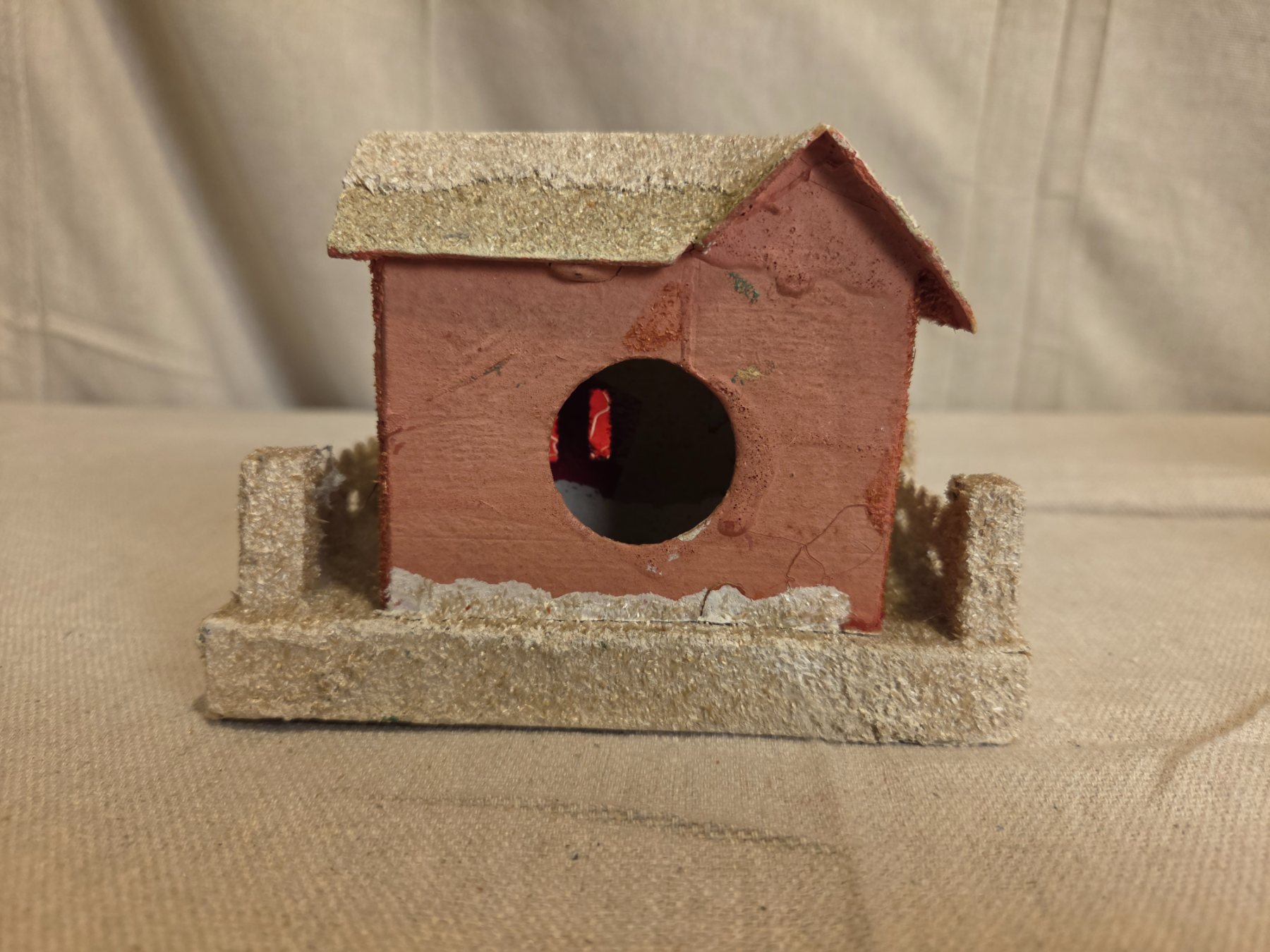 Vintage Christmas Putz House Cardboard Glitter Japan Village Decor - Image 6