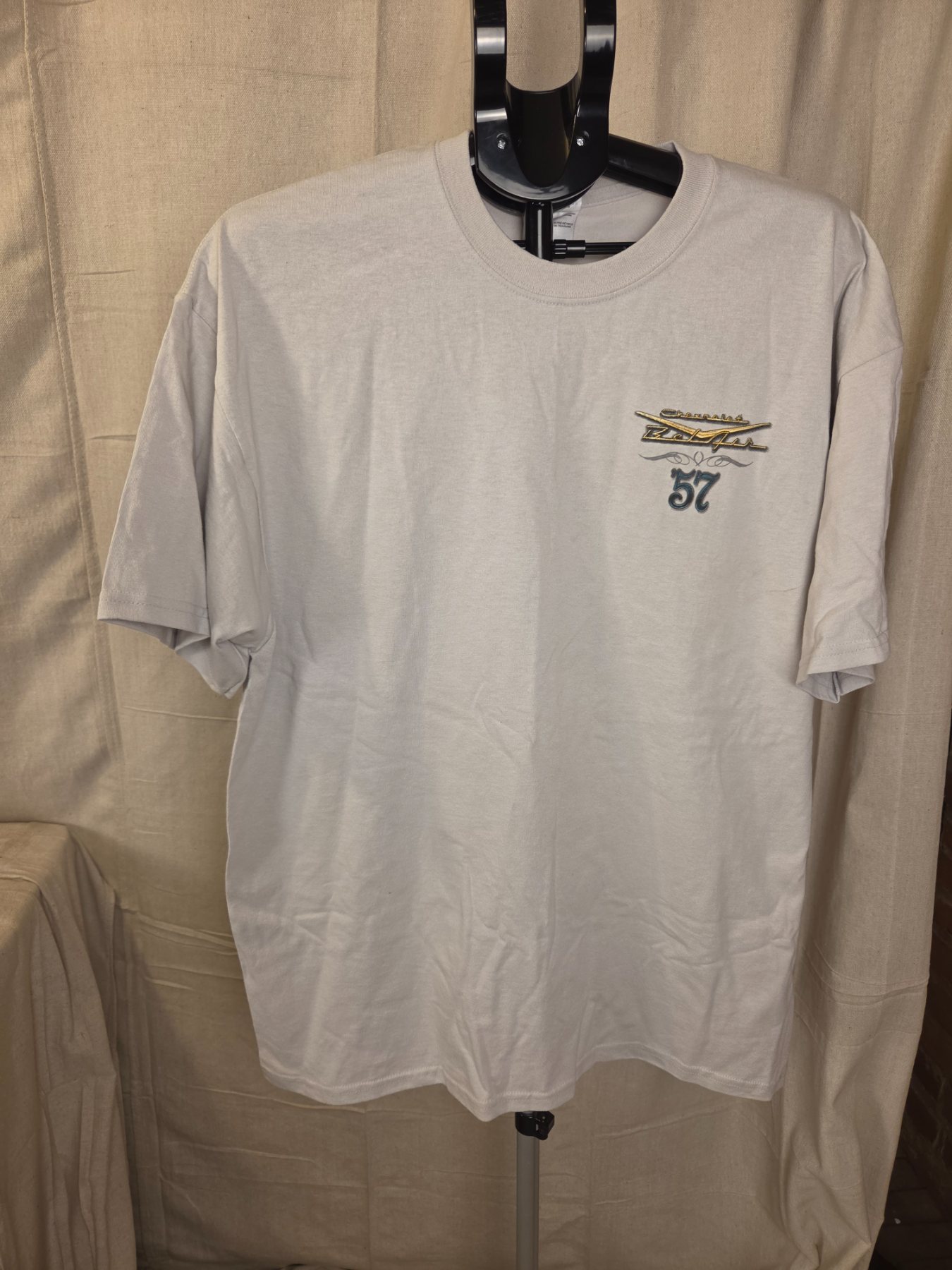 GM Chevrolet Bel Air 57 Classic Original T-Shirt XL White Cotton
