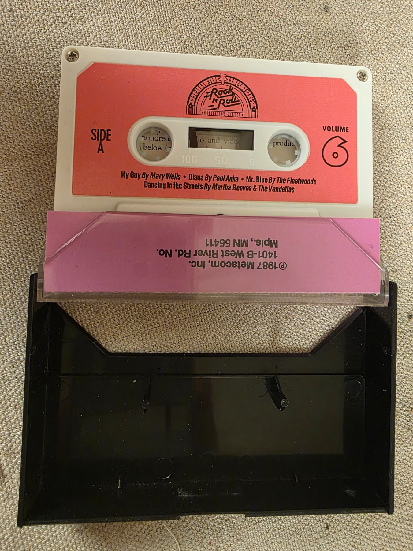 Greatest Hits of the 50s & 60s Rock N Roll Volume 6 Cassette Tape 1987 - Image 2