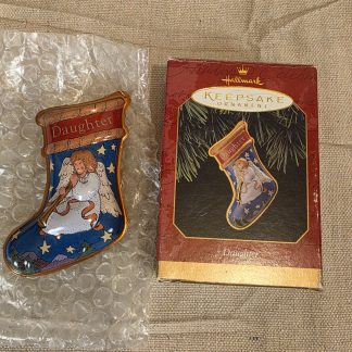 1997 Hallmark Keepsake Christmas Ornament Daughter Pressed Tin Stocking