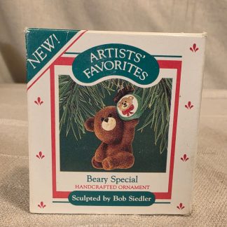 Vintage 1987 Hallmark Artists' Favorites Beary Special Handcrafted Ornament