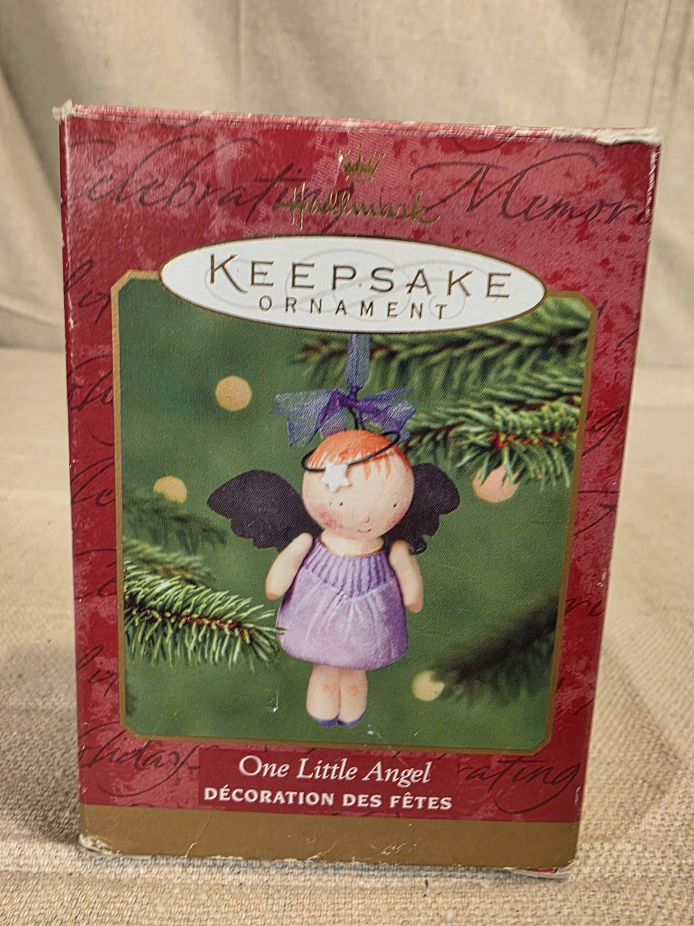 2001 Hallmark Keepsake Ornament One Little Angel Paper Metal Composition
