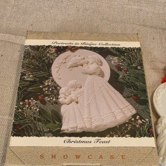 Hallmark 1993 Portraits in Bisque Christmas Feast Ornament Showcase