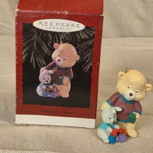 Hallmark Keepsake Ornament 1996 Child Care Giver Bear & Bunny Vintage