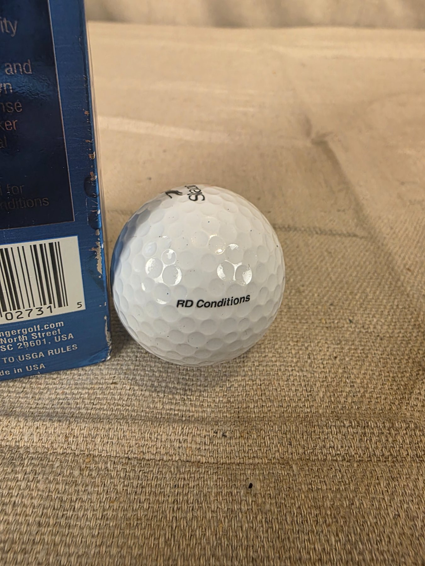 Slazenger Raw Distance Conditions Golf Balls 3 Pack Sleeve White - Image 4