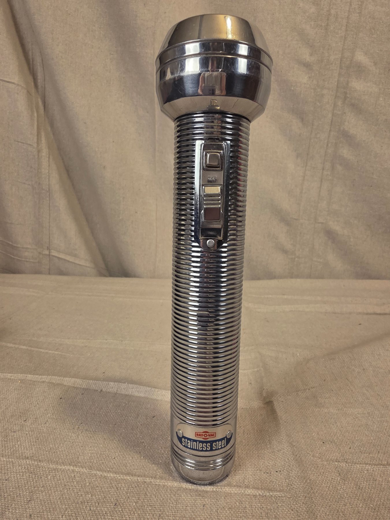Vintage Ray-O-Vac Stainless Steel Sportsman Flashlight