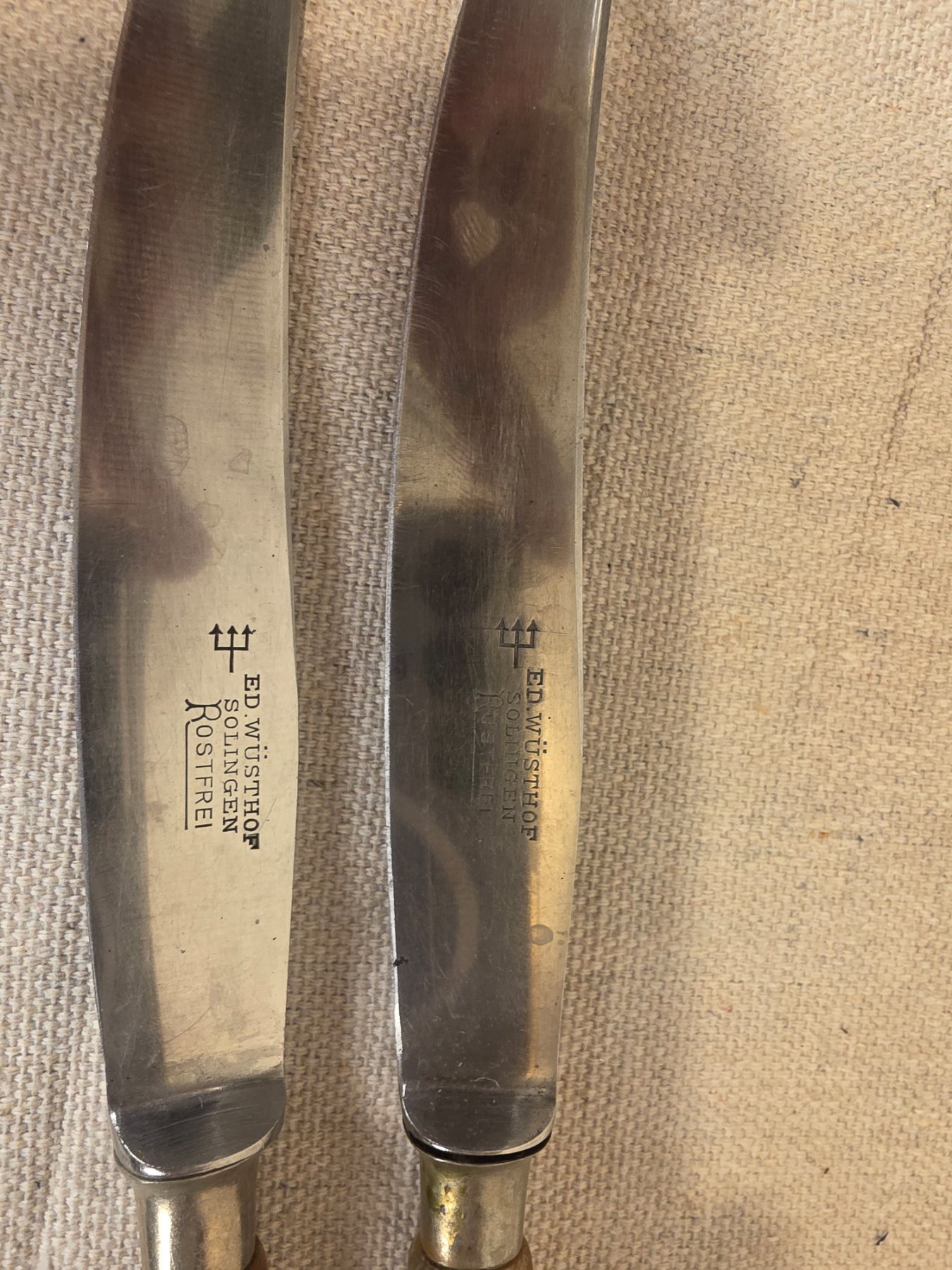 Vintage Ed. Wüsthof Solingen Rostfrei Stainless Steel Butter Knives Set - Image 3