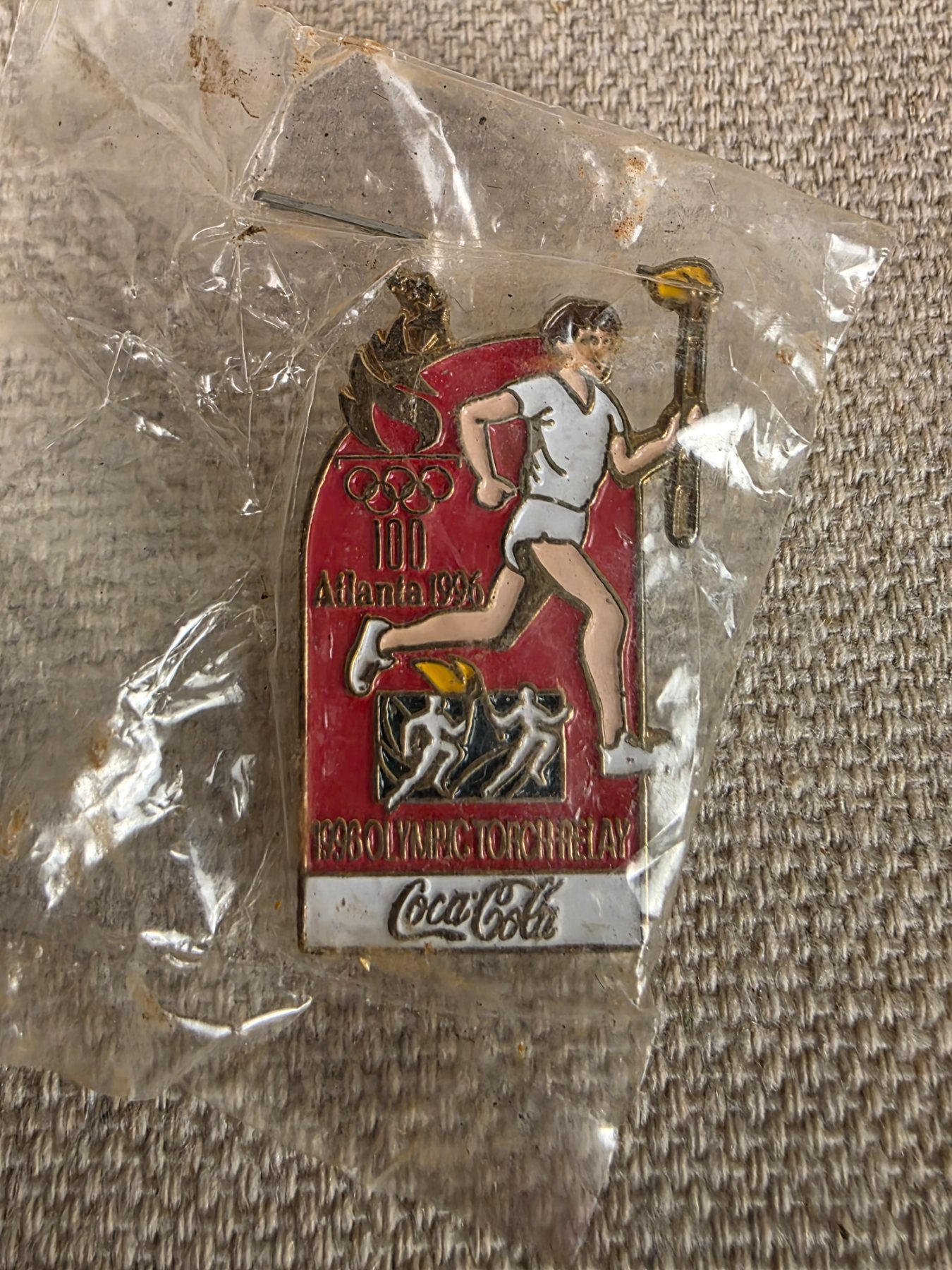 Atlanta 1996 Olympic Torch Relay Coca-Cola Collectible Pin Vintage