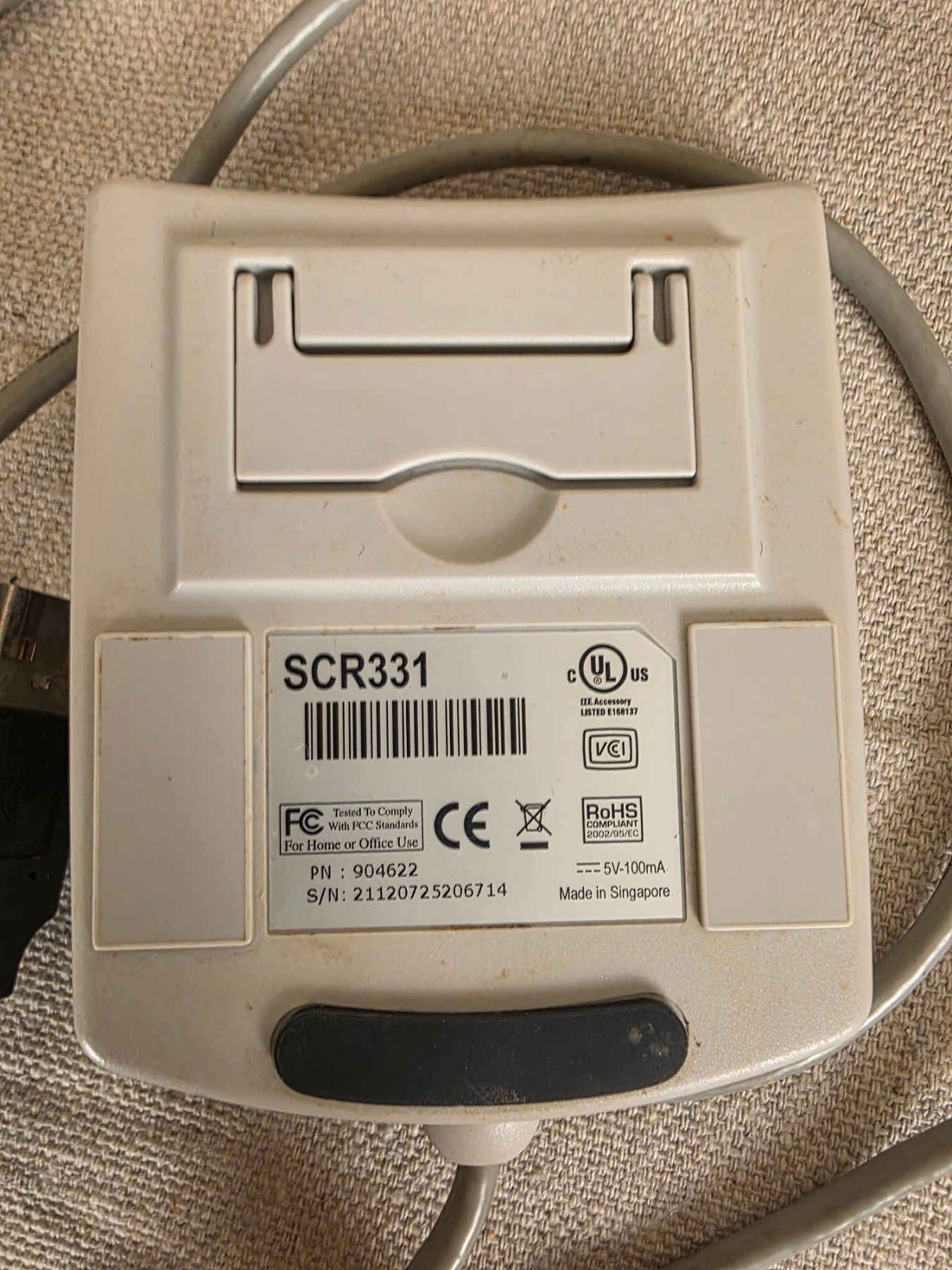 SCM SCR331 USB Common Access Smart Card Reader - Image 2