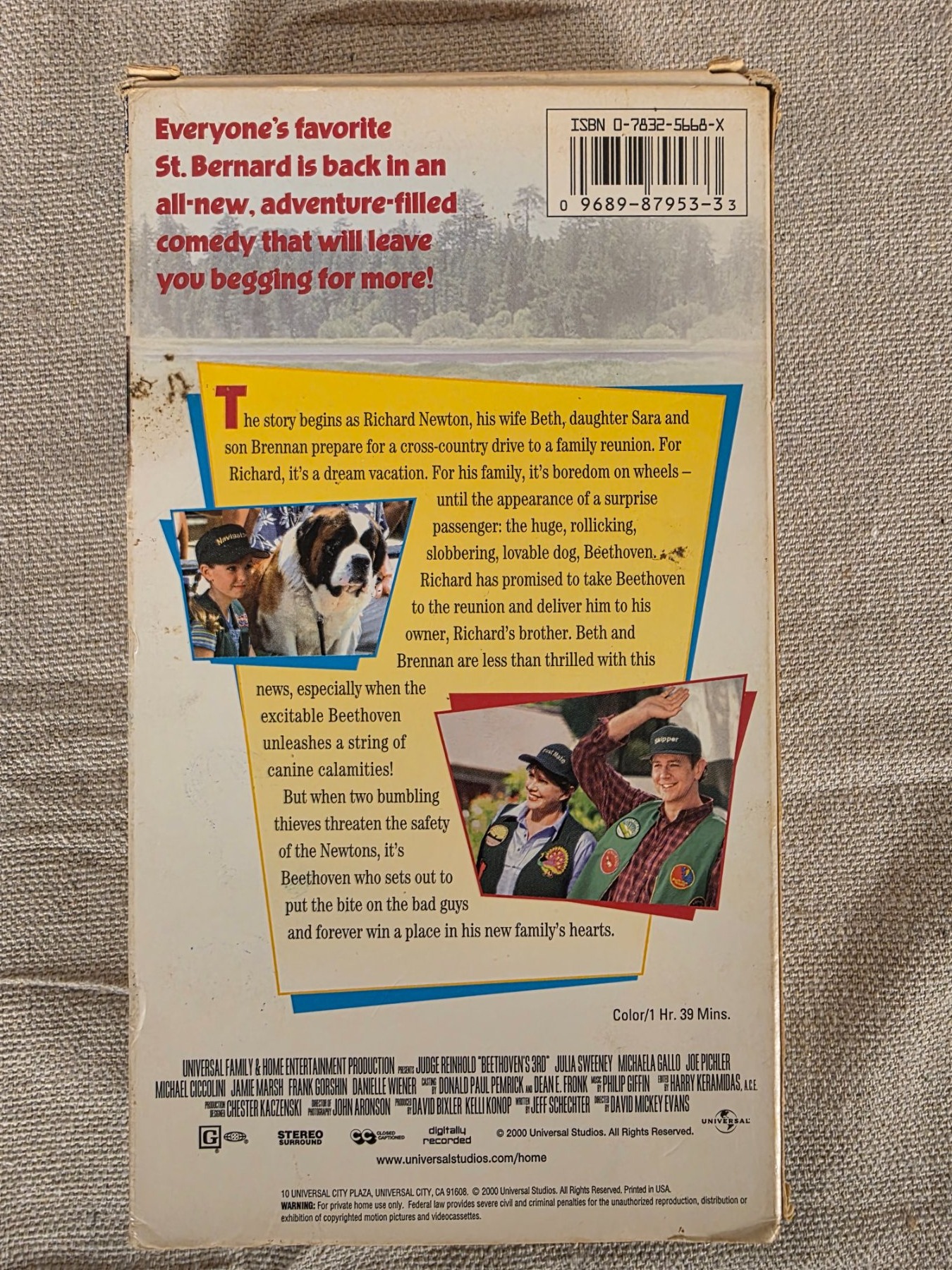 Beethoven's 3rd VHS Tape Judge Reinhold Family Feature 2000 - Image 2