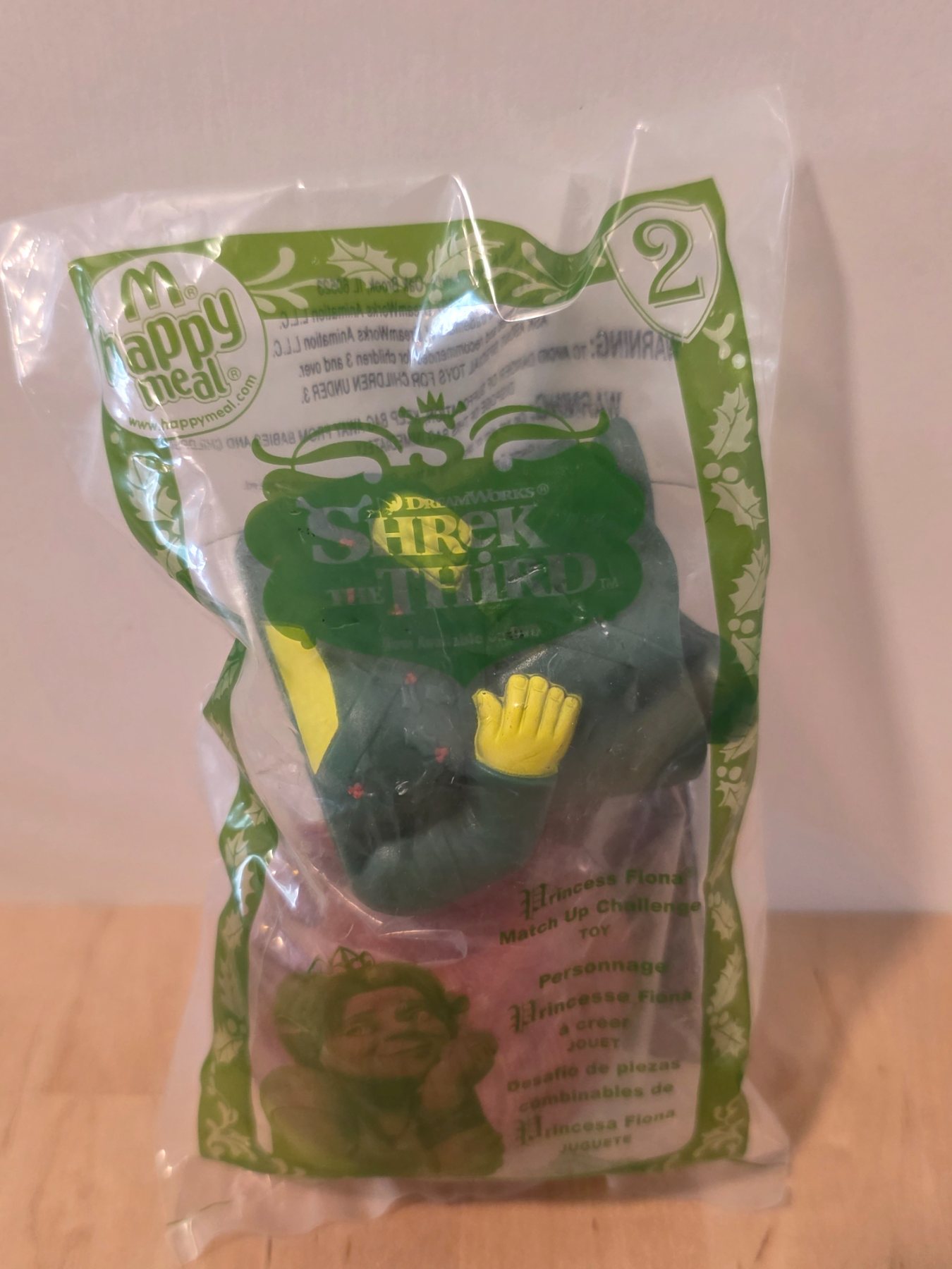 McDonalds Shrek The Third #2 Princess Fiona Match Up Challenge Toy 2007