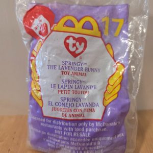 Ty Springy The Lavender Bunny McDonald's 2000 Happy Meal Toy #17