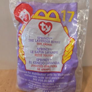 Ty Springy The Lavender Bunny McDonald's 2000 Happy Meal Toy #17