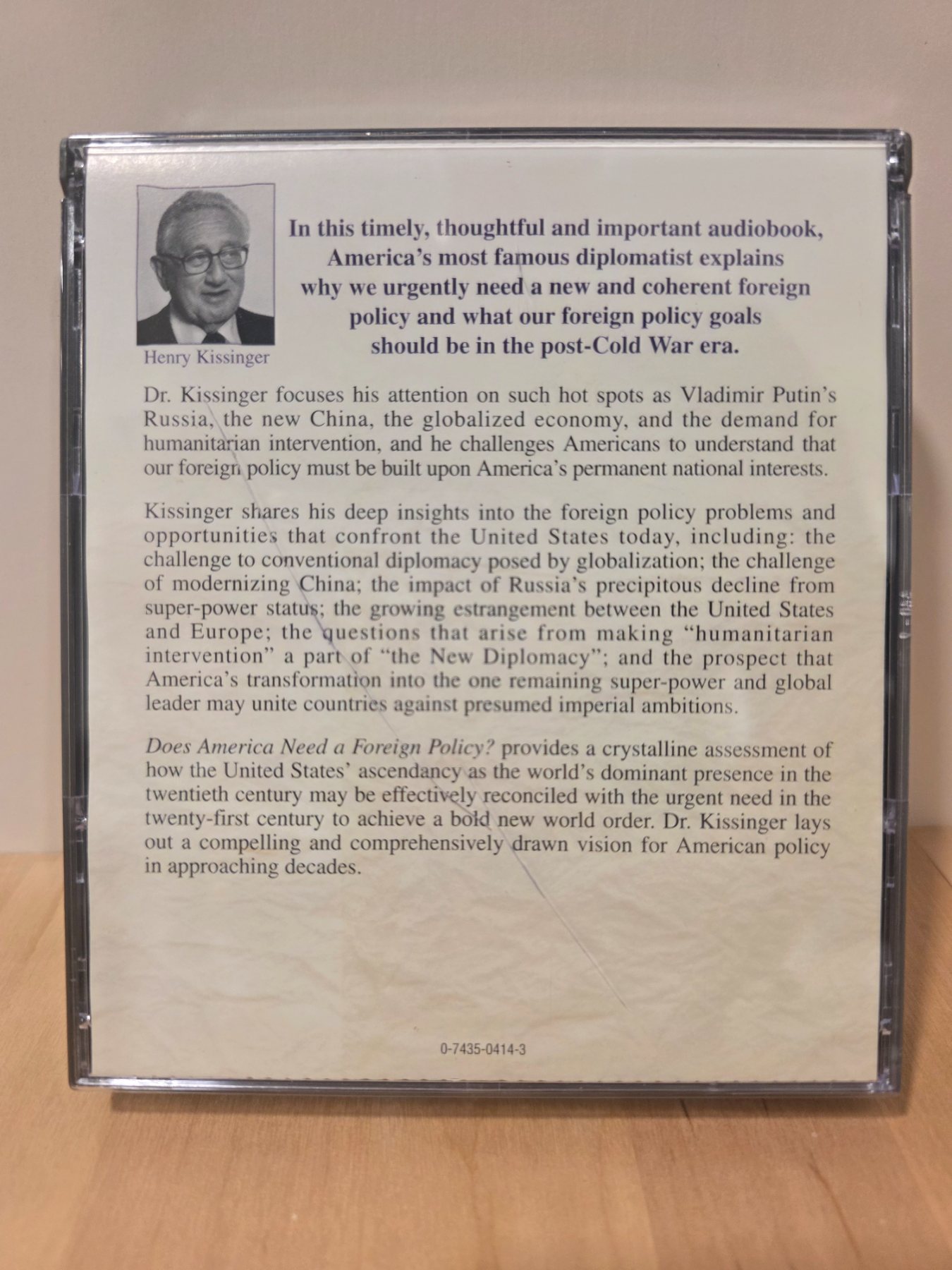 Henry Kissinger Does America Need a Foreign Policy? Audiobook 3 CDs - Image 4