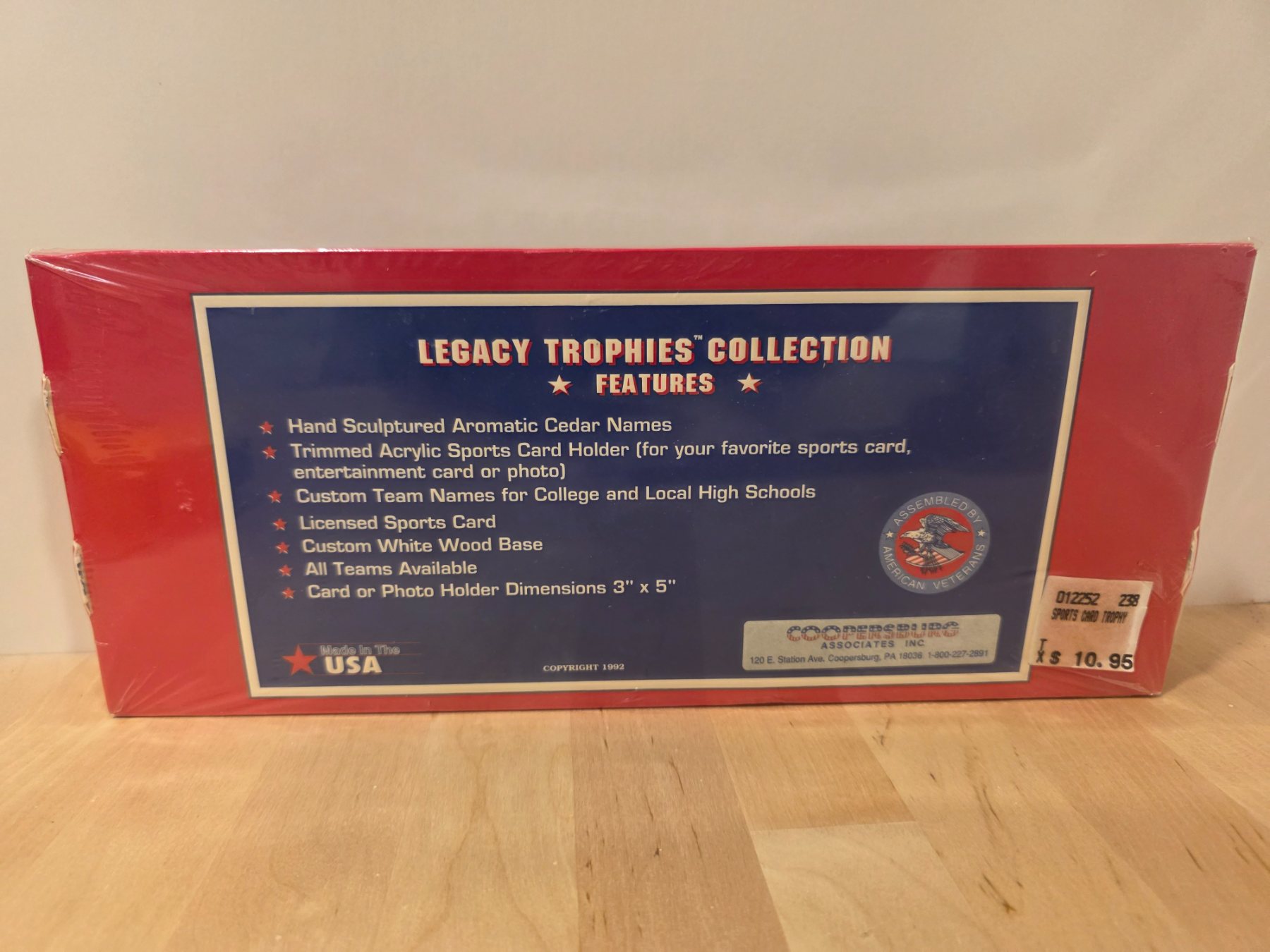 Legacy Trophies Collection Mighty Ducks Sports Card Holder with Wood Base - Image 3