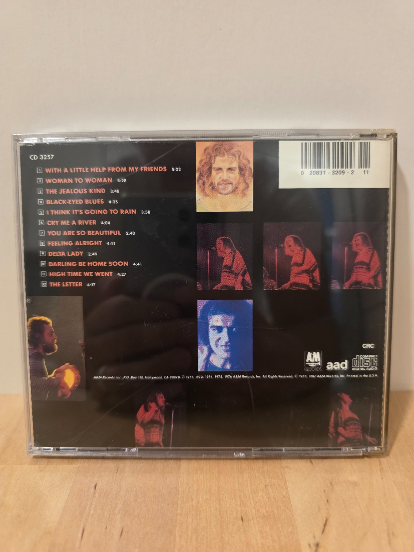 Joe Cocker's Greatest Hits CD 1987 A&M Records Rock Album - Image 2