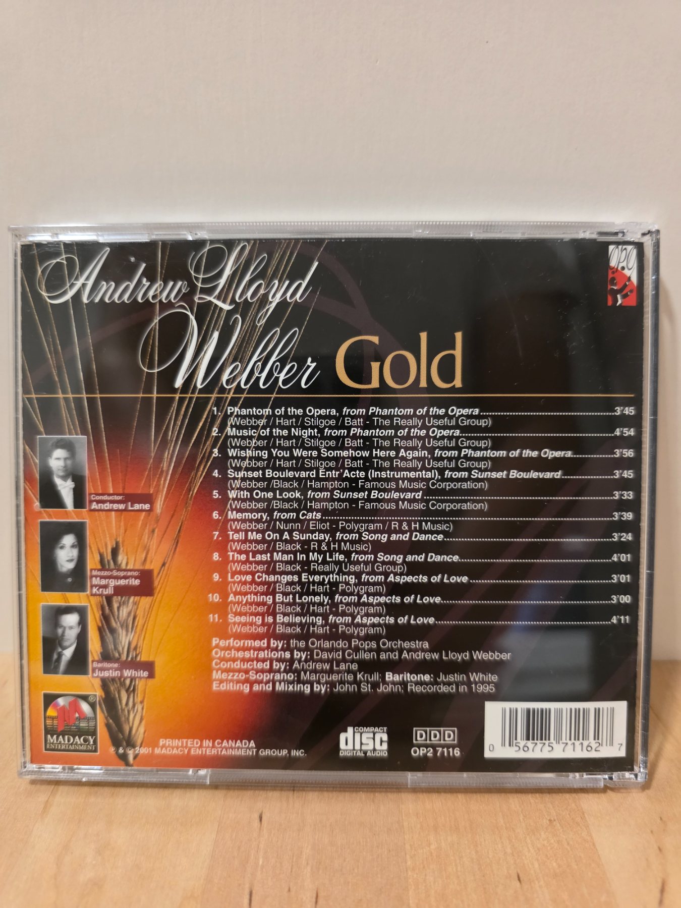 Andrew Lloyd Webber Gold CD The Songs of Andrew Lloyd Webber Orlando Pops - Image 2