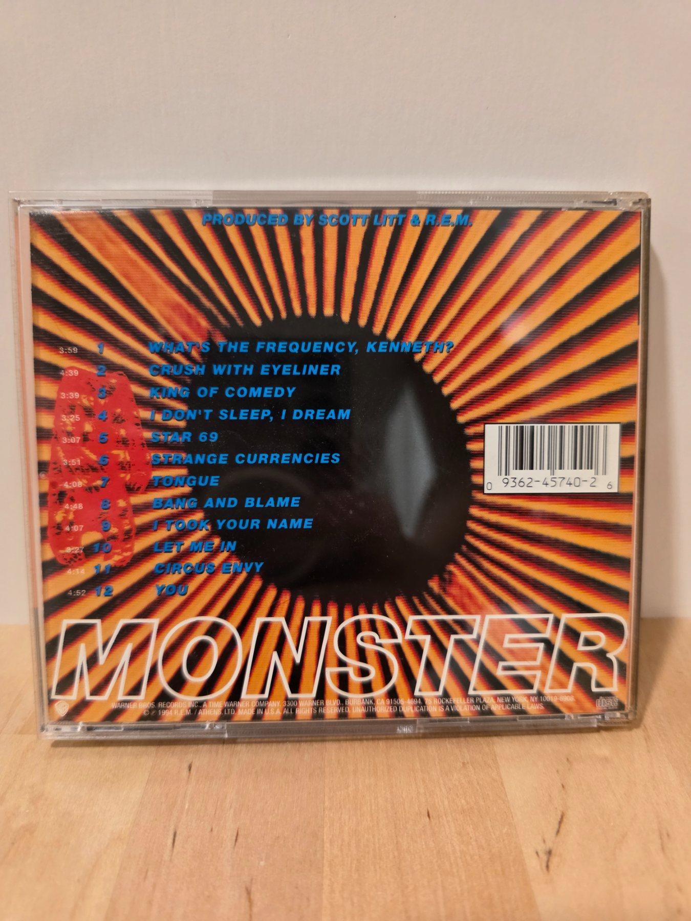 R.E.M. Monster CD 1994 Alternative Rock Album - Image 2