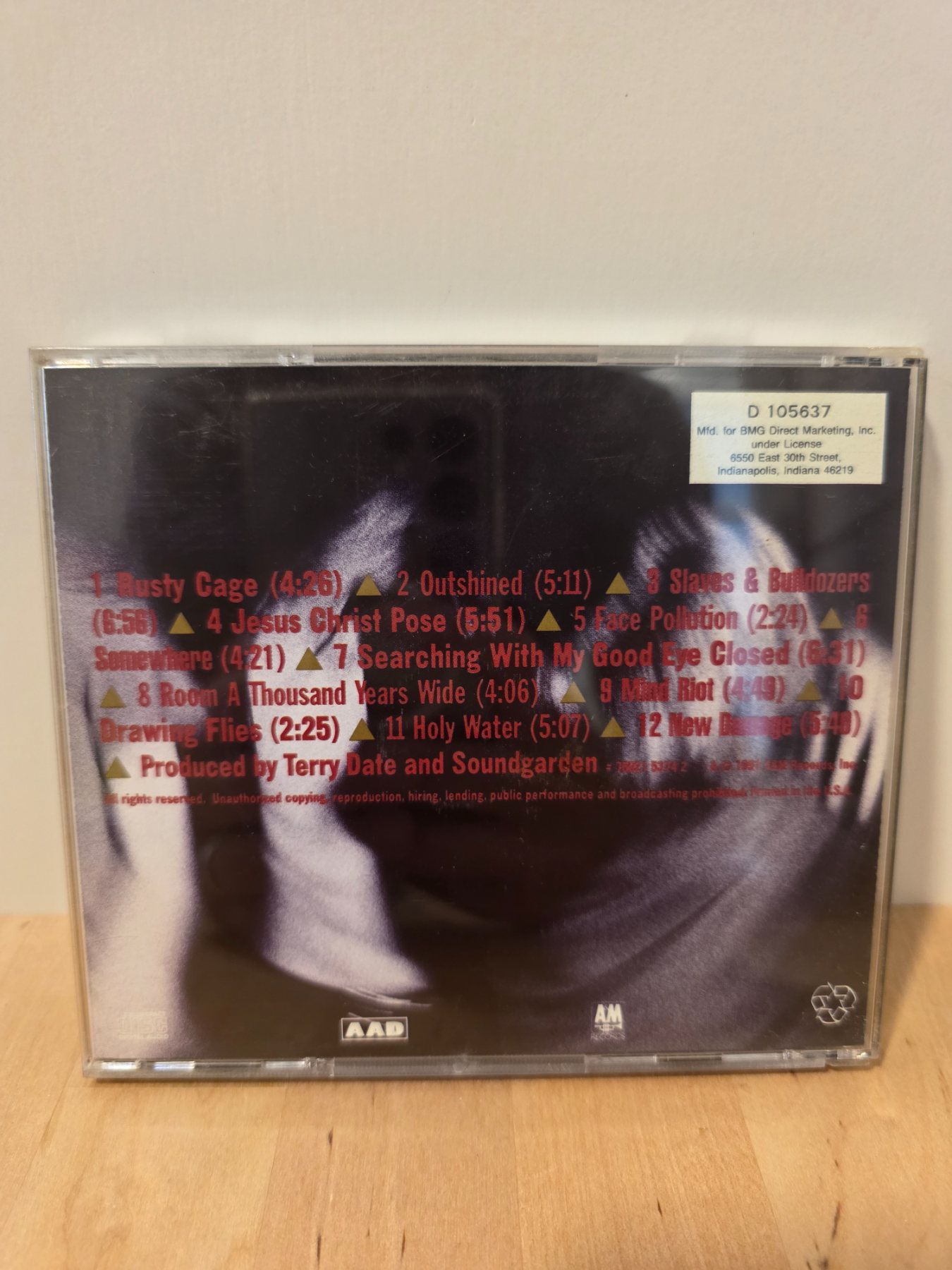Soundgarden Badmotorfinger CD Album 1991 Grunge Rock Metal - Image 2