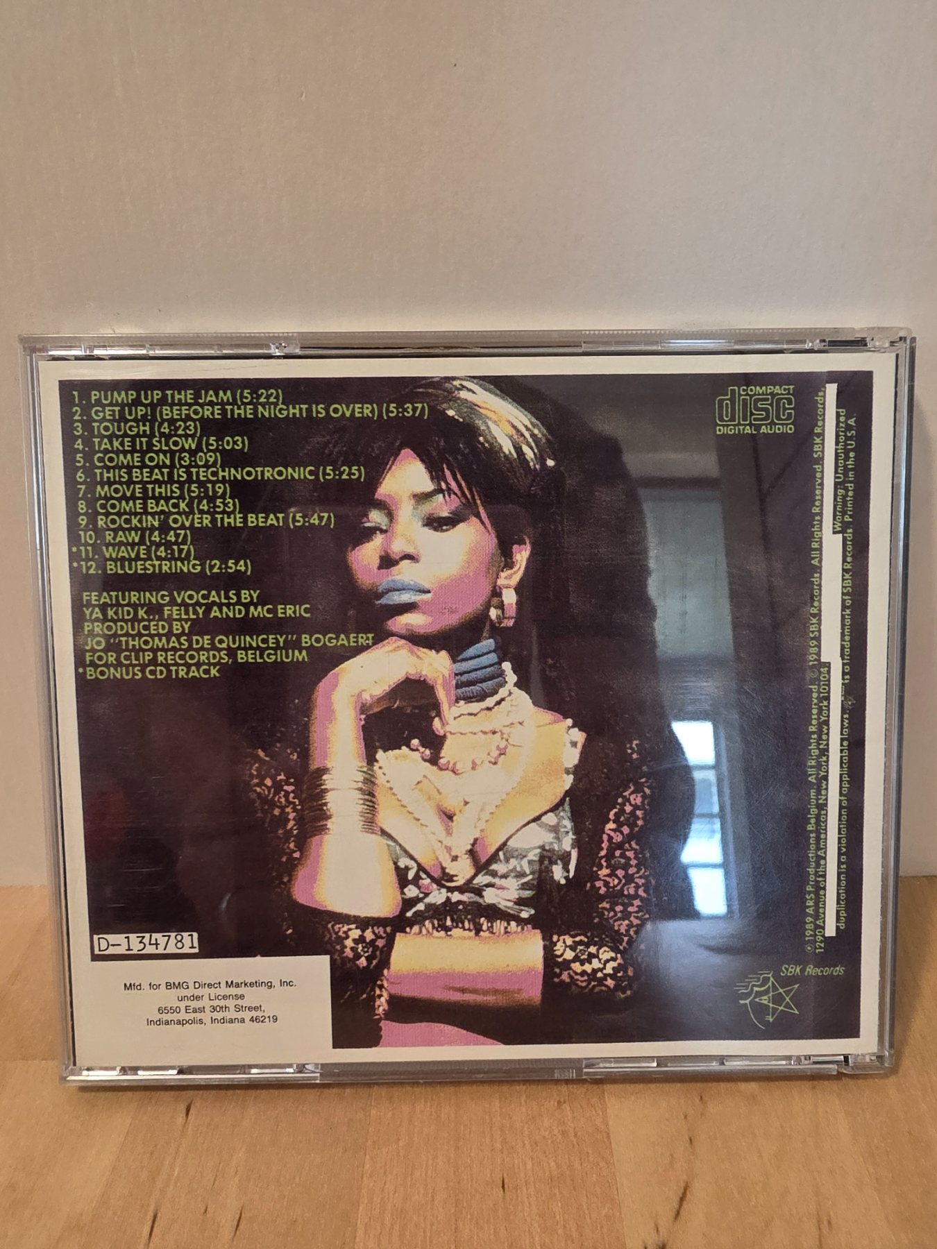 Technotronic Pump Up the Jam The Album CD 1989 SBK Records - Image 2