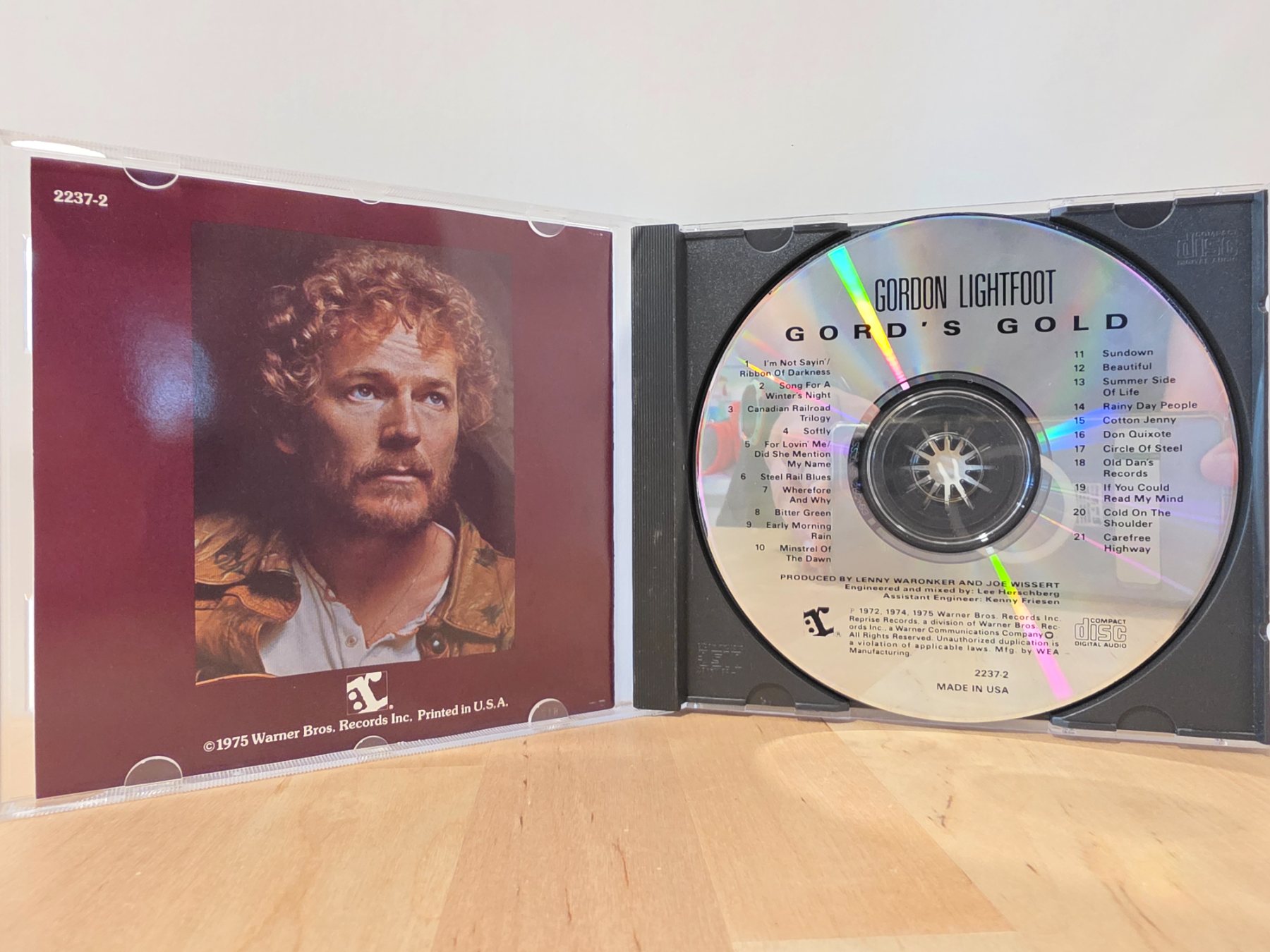 Gordon Lightfoot Gord's Gold CD 2 Record Set on 1 Disc - Image 3