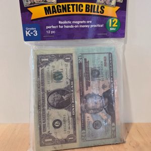 Lakeshore Magnetic Bills 12 Pc Money Magnets for Grades K-3