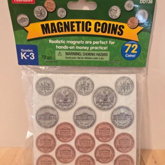 Lakeshore Magnetic Coins DD136 72 Pc Money Math Magnets Grades K-3