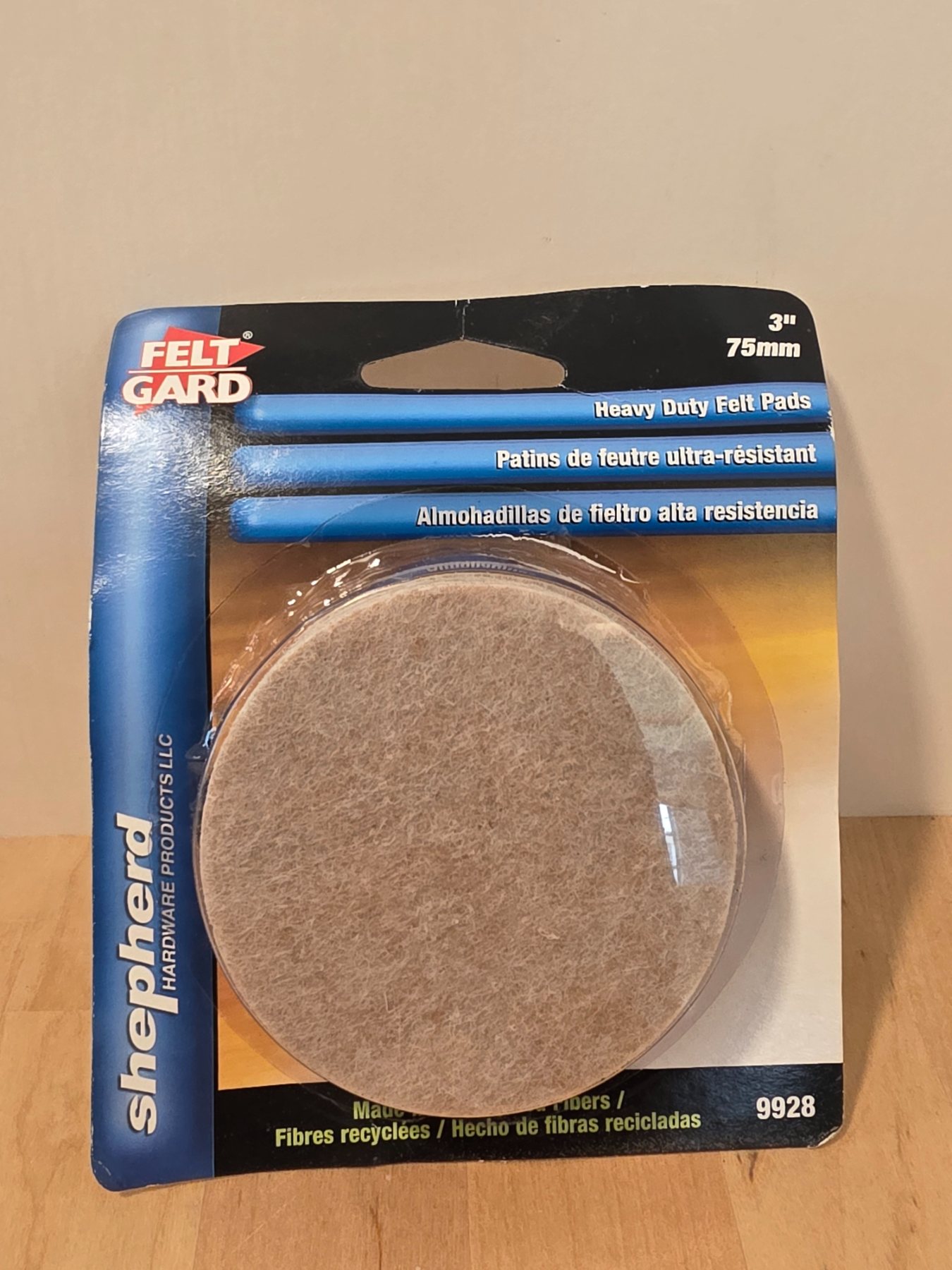 Shepherd Hardware Felt Gard 3" Heavy Duty Felt Pads 4-Pack