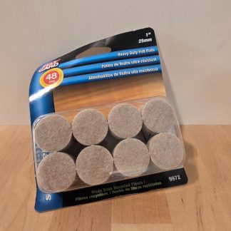 Felt Gard 1" Heavy Duty Felt Pads 48 Pieces 25mm Protect Hard Surfaces