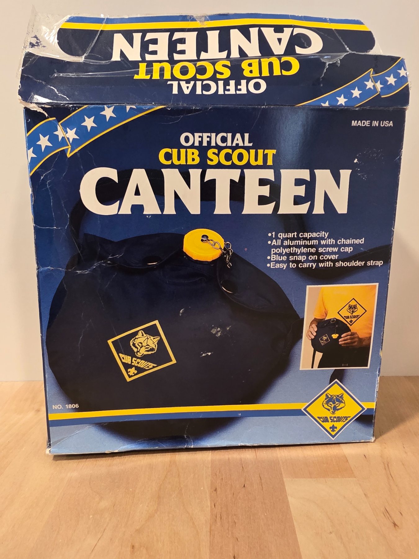 Vintage Official Cub Scout Canteen Blue Boy Scouts Camping Gear - Image 3