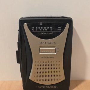 Optimus SCP-97 AM/FM Stereo Cassette Player Auto Reverse Extended Bass