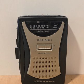 Optimus SCP-97 AM/FM Stereo Cassette Player Auto Reverse Extended Bass