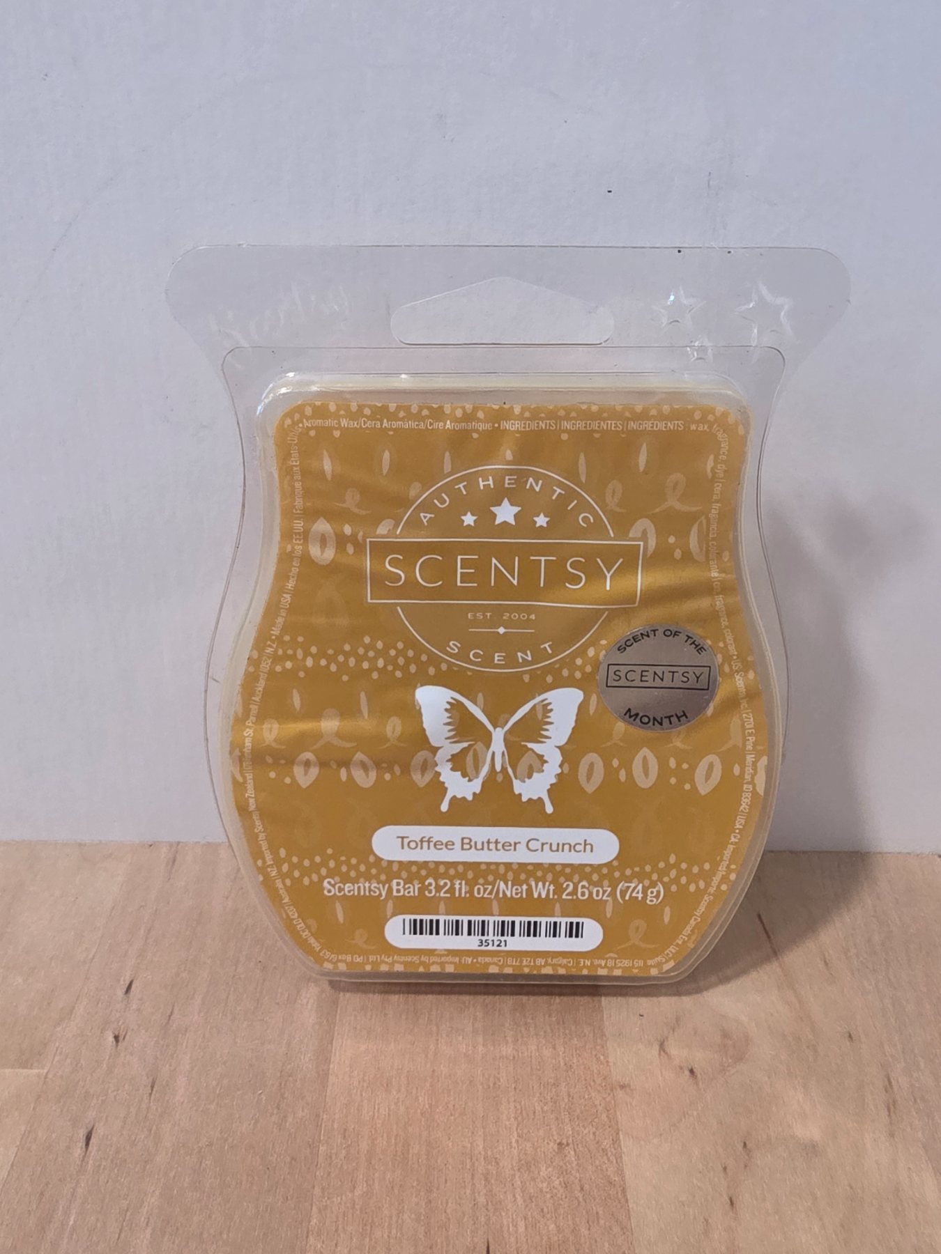 Scentsy Toffee Butter Crunch Scented Wax Bar 3.2oz Aromatic Wax Melt