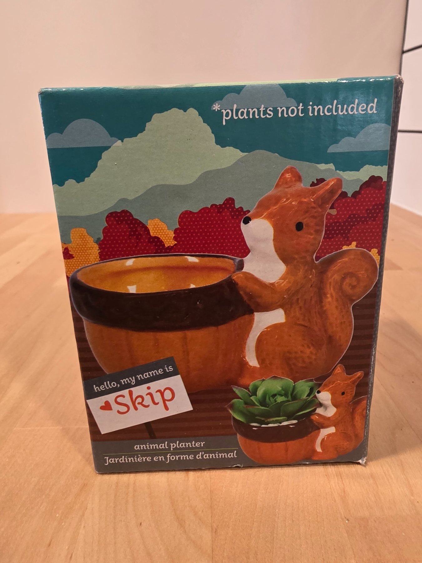 Skip Squirrel Animal Planter Ceramic Pot Garden Decor