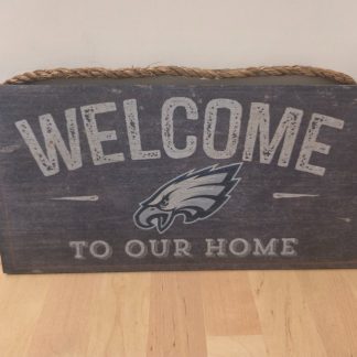 Philadelphia Eagles Welcome To Our Home Wood Sign 12x5.75 Wall Decor