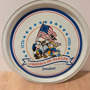 Vintage Disneyland 1976 America On Parade Tin Metal Tray 11 Inch