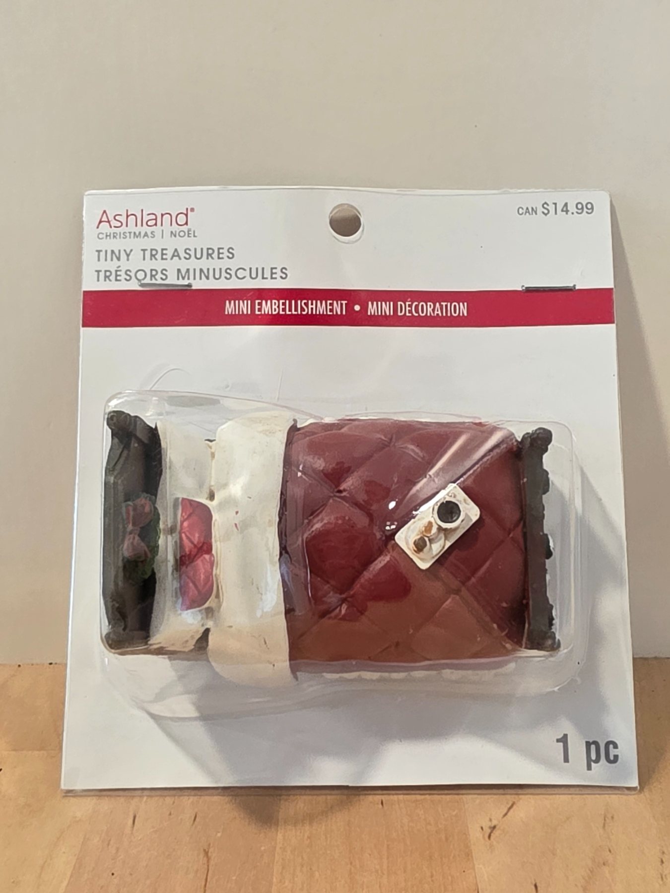 Ashland Tiny Treasures Christmas Miniature Red Poster Bed 1 Pc