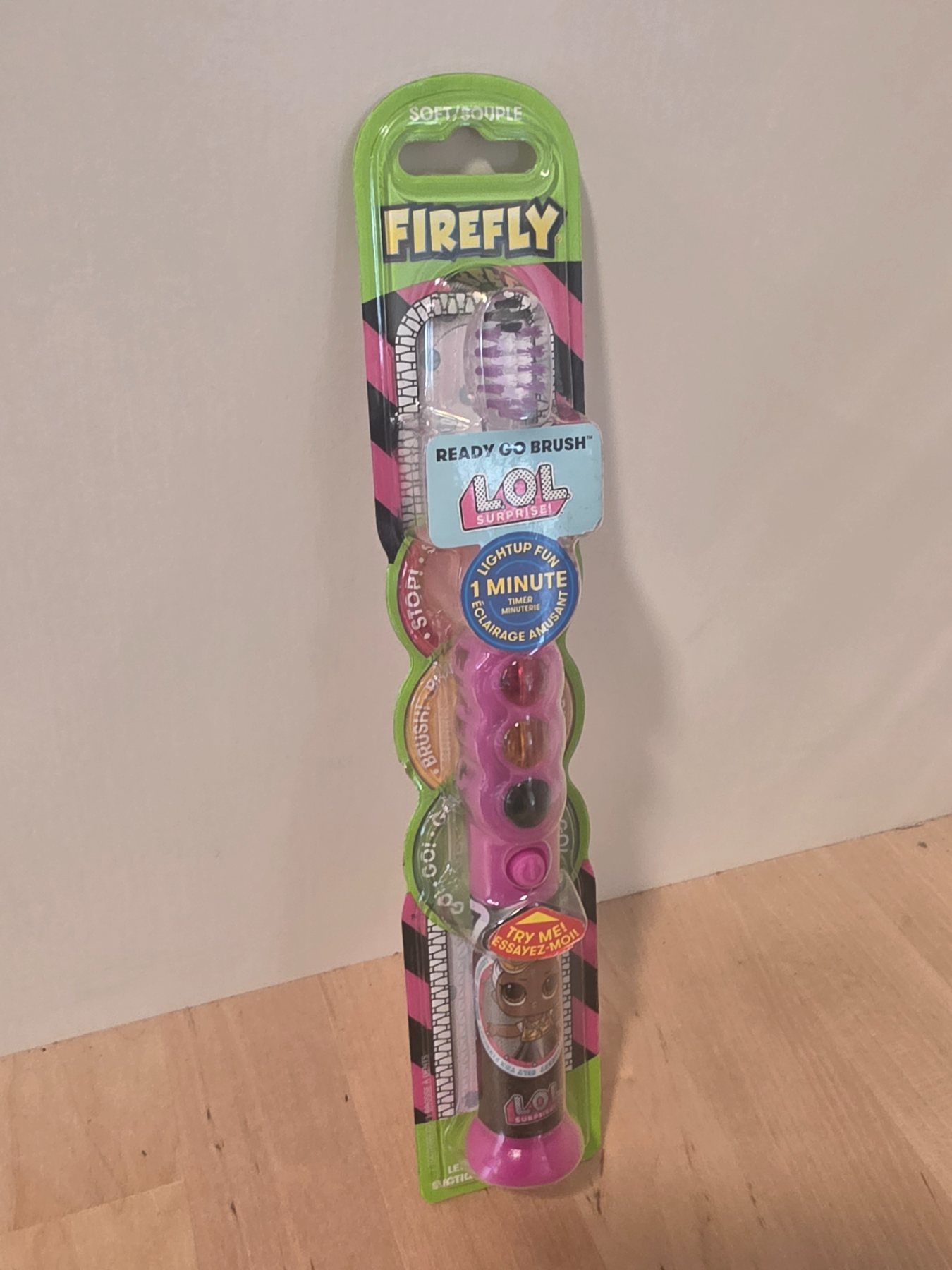 Firefly Ready Go Brush LOL Surprise Light Up 1 Minute Timer Toothbrush Soft