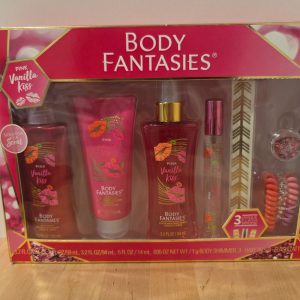 Body Fantasies Pink Vanilla Kiss 7 Pc Fragrance Gift Set