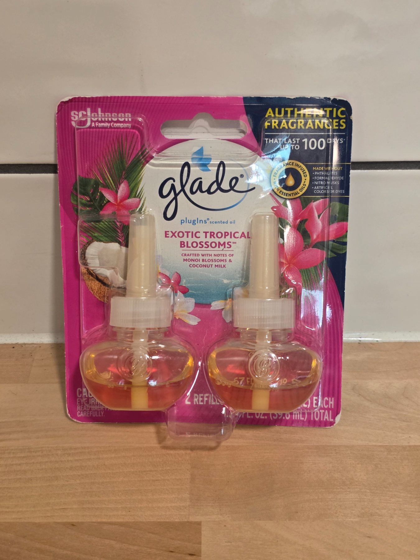 Glade PlugIns Exotic Tropical Blossoms Scented Oil Refills 2 Count