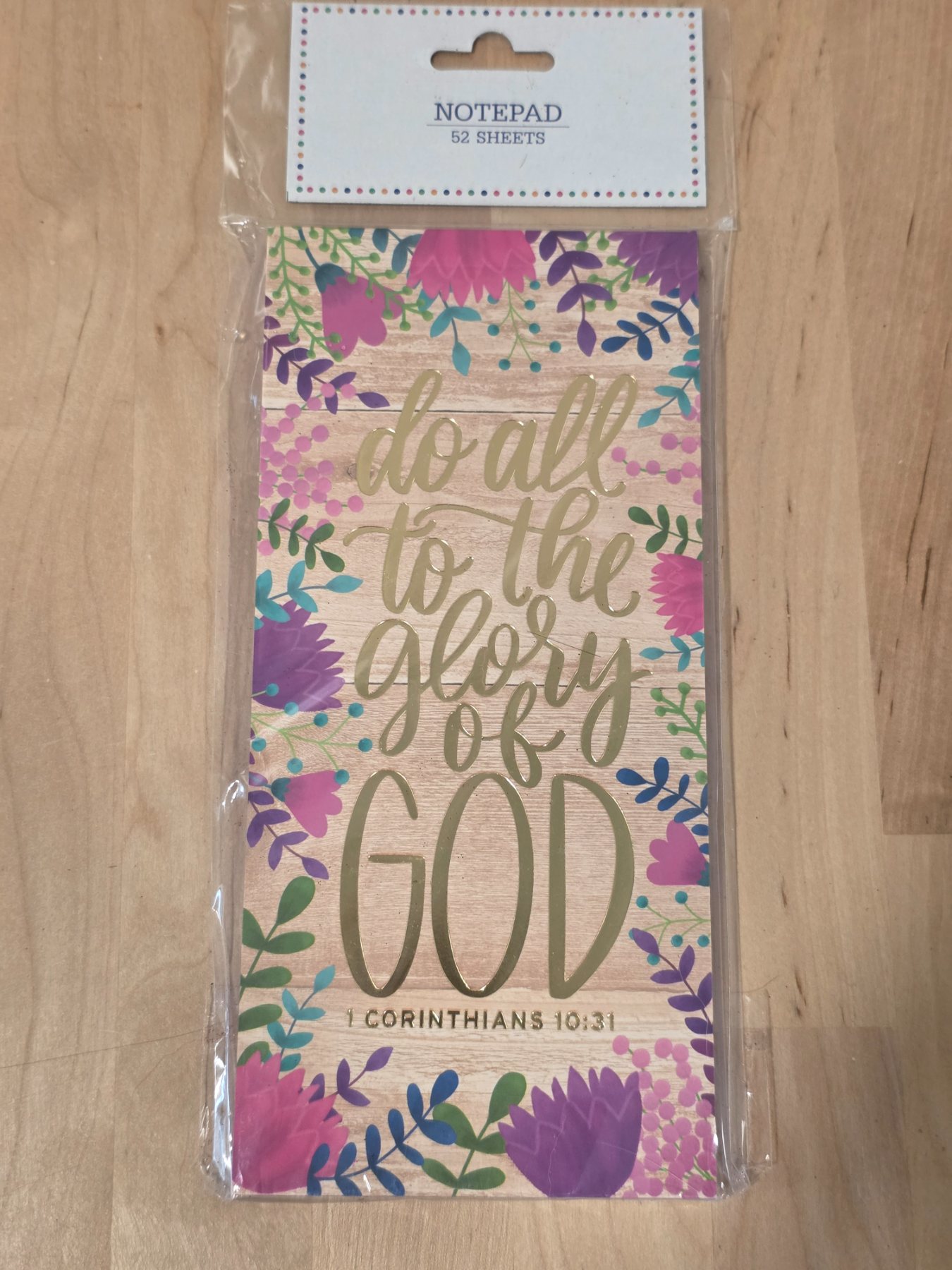 Greenbrier 52 Sheet Notepad Do All to the Glory of God 1 Corinthians 10:31